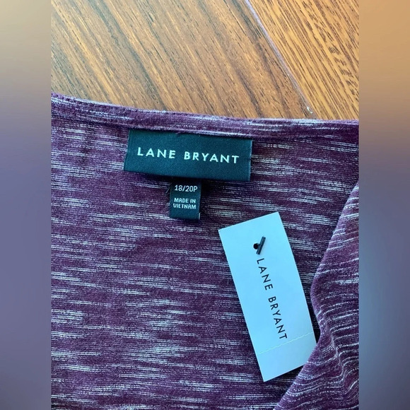 LANE BRYANT MARLED CROSSOVER SIDE-DRAWSTRING MAXI DRESS Sz 18/20P NWT - Picture 5 of 11